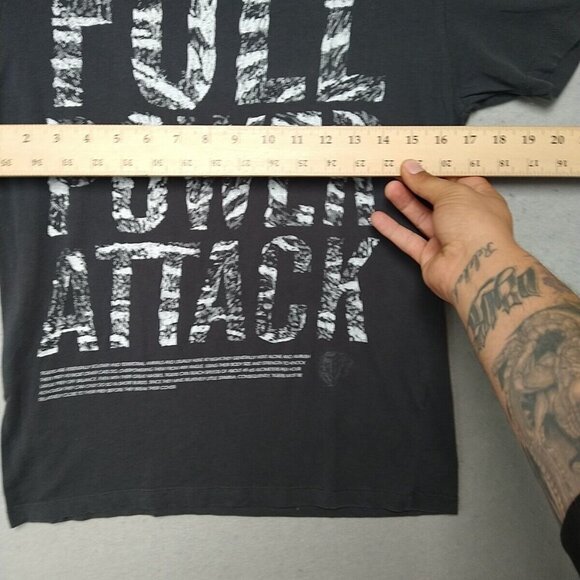 Zara Graphic T-Shirt Mens M Charcoal Lightweight Breathable Cotton Streetwear - Picture 5 of 6